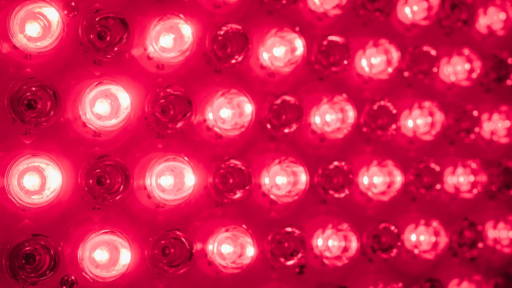 Red and near-infrared LEDs on an Orion red light therapy panel