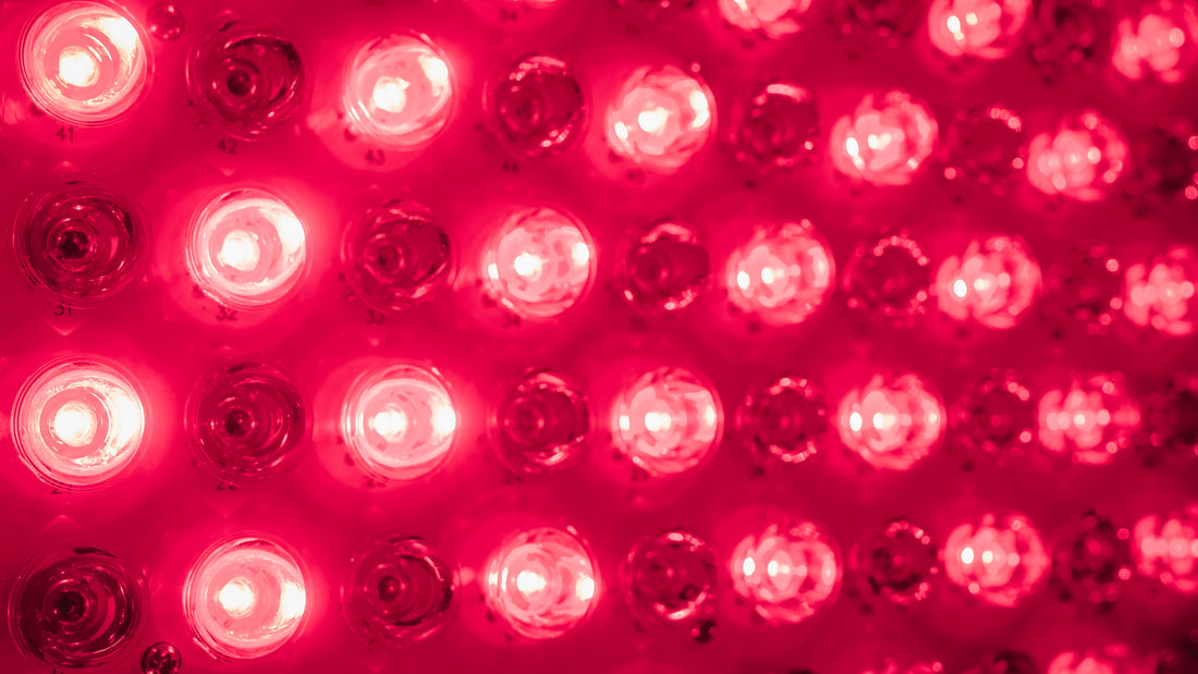 Red and near-infrared LEDs on an Orion red light therapy panel